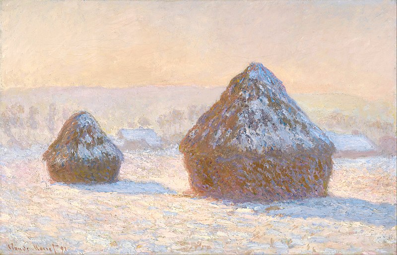 File:Claude Monet (French - Wheatstacks, Snow Effect, Morning - Google Art Project.jpg