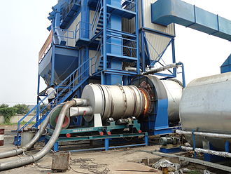 Coal burner working as a component of an asphalt plant in Thailand Coal burner in Thailand.jpg