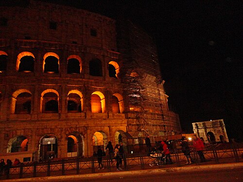 Colosseum in rome at night