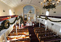 Church interior at Christmas