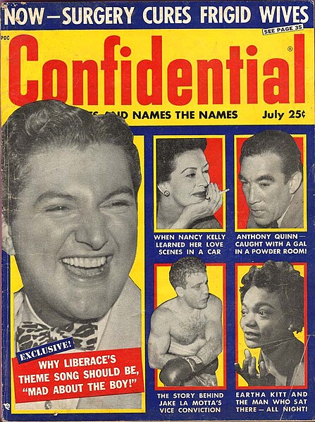 File:Confidential Magazine cover July 1957 - Liberace.jpg