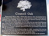 Council Oak plaque, Winameg, Ohio.JPG