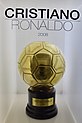 Cristiano Ronaldo's 2008 Ballon d'Or trophy, Real Madrid Museum, Santiago Bernabéu, Madrid, Spain (Ank Kumar, Infosys Limited) 01.jpg