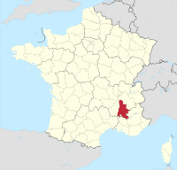 Li position de Département Drôme in Francia