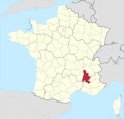 Разположение на Дром във Франция