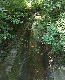 Lindenbach (Glems) river in Germany