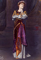 Dame Ellen Terry as William Shakespeare's heroine Imogen in his play Cymbeline (pictured in 1896).