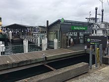 Entrance to King Street Wharf 3 during its time as a Sydney Ferries network stop in March 2015