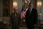 Thumbnail for File:David Addington and KRG President Massoud Barzani in Irbil, Iraq (18418897899).jpg