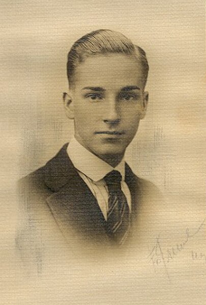 David Manners just out of Trinity School, New York in 1917