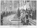 Die Gartenlaube (1888) b 552.jpg Eröffnung des deutschen Reichstages durch Kaiser Wilhelm II. am 25. Juni 1888(D)