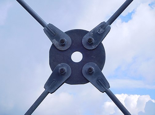 Závist lookout tower - detail of the construction, Dolní Břežany, Czechia