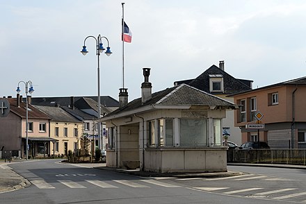Former border checkpoint between Luxembourg and France.