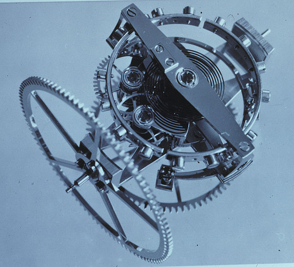 Anthony Randall's double axis tourbillon as installed in a carriage clock