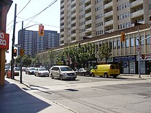 Businesses and apartments along Weston Road in Weston Downtown Weston from John.jpg