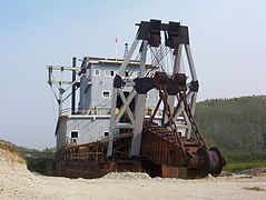 The excavator of a Yukon dredge.