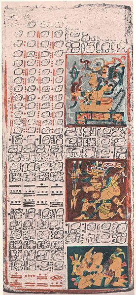 Yucatec Maya writing in the Dresden Codex, ca. 11–12th century, Chichen Itza