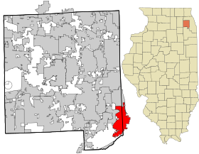 DuPage County Illinois incorporated and unincorporated areas Burr Ridge highlighted.svg