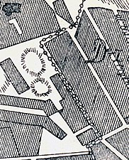 Вуліца з парканам на плане рэканструкцыі плана горада ў XVIII ст. 1934