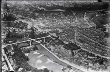 Aerial view by Walter Mittelholzer (1919) ETH-BIB-Bern, Munster-Bern-Inlandfluge-LBS MH01-000191.tif