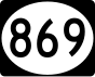 Puerto Rico Tertiary Highway 869 marker