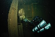 Engine order telgraph on wreck of SS Steuben