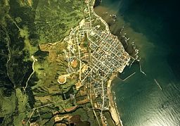 Esashi town(Soya) center area Aerial photograph.1977.jpg