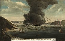 Dona Maria II. Explosion of the frigate Dona Maria II off Taipa Island, Macao.jpg