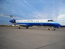 Eine Embraer 145 der ExpressJet in älterer United Express-Lackierung