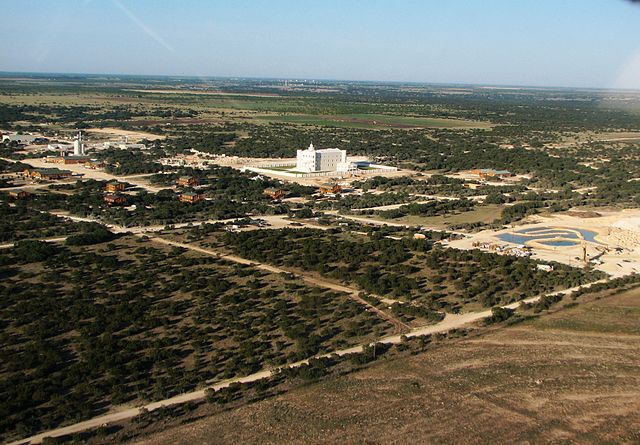 A view of the former FLDS compound in Eldorado, Texas