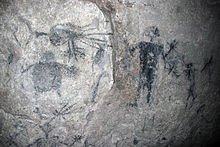 Cave paintings, Lelepa Island associated with the Roy Mata World Heritage Site Fels Cave Drawings 1.jpg
