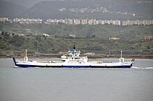 Zancle crossing the Strait of Messina Ferry Zancle crossing the Strait of Messina - 20 Oct. 2010.jpg
