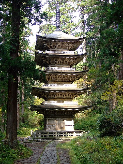 Image: Five tier pagoda at Mt. Haguro 2006 10 29