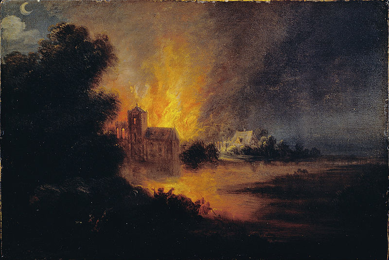 File:Flemish or Dutch - A Village on Fire - Google Art Project.jpg