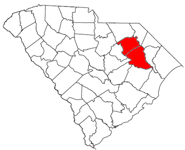 Location of the Florence Metropolitan Statistical Area in South Carolina Florence Metropolitan Area.png