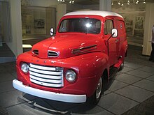 Vehicle of the Israeli Postal Service, on display at the Postal Pavilion of Erez Israel Museum Ford F-1 Israeli Postal Service Erez Israel Museum.JPG