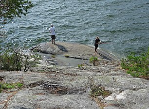 Fiske i Brofjärden vid Frölunda naturreservat.