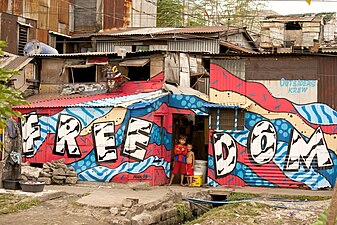 Freedom (Liberté) au bidonville de Gagalangin à Manille, 2016.