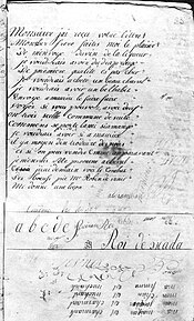 a page covered in French script