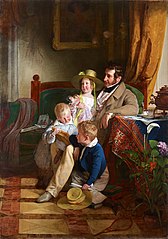 Rudolf von Arthaber und seine Kinder Rudolf, Emile un Gustav