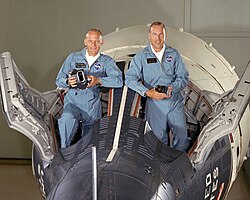 L'équipage de Gemini 12 :(G-D : Aldrin, Lovell)