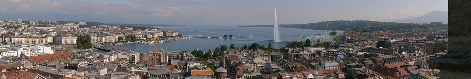 Ženeva (panorama z věže katedrály)