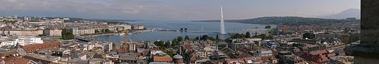 Panorama de la rade de Genève