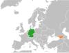 نقشهٔ موقعیت آلمان و گرجستان.