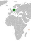 Almanya ve Seyşel Adaları'nın Konumu