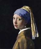 Cô gái đeo hoa tai ngọc trai (1665) của Johannes Vermeer, sử dụng màu lam sẫm làm từ lapis lazuli.