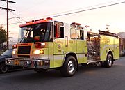 Glendale Fire Department truck in Burbank 2015-01-19