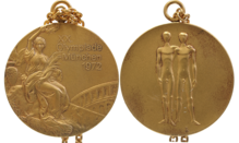 Siegermedaille Olympische Sommerspiele 1972 von München mit der von Gerhard Marcks gestalteten Rückseite