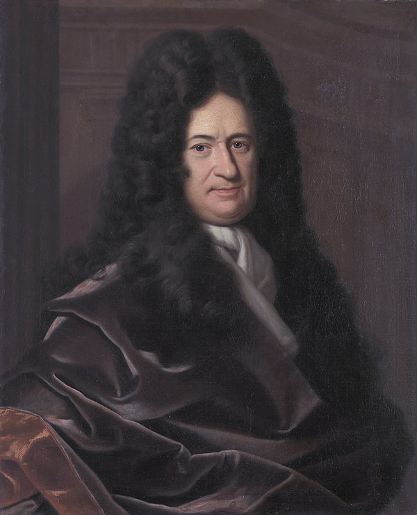 Gottfried Wilhelm Leibniz, a German polymath who wrote primarily in Latin and French. His fields of study were Metaphysics, Mathematics, Theodicy.