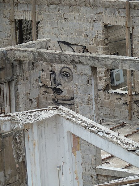 File:Graffiti in Nachalat Binyamin P1010808.JPG